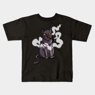 Smoking cat Kids T-Shirt